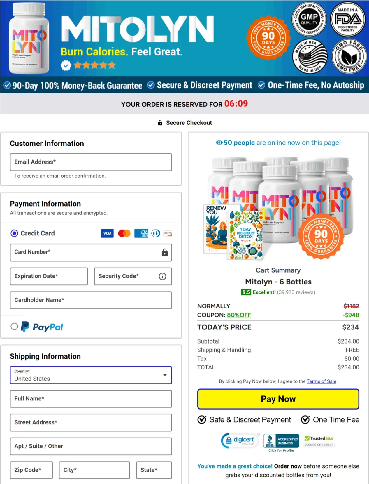 Mitolyn Order Page